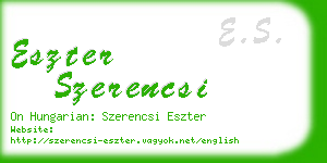 eszter szerencsi business card